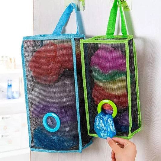 Plastic Bag & Shopper Holder for Kitchen, Bathroom & Closet – Space-Saving Hanging Organizer
