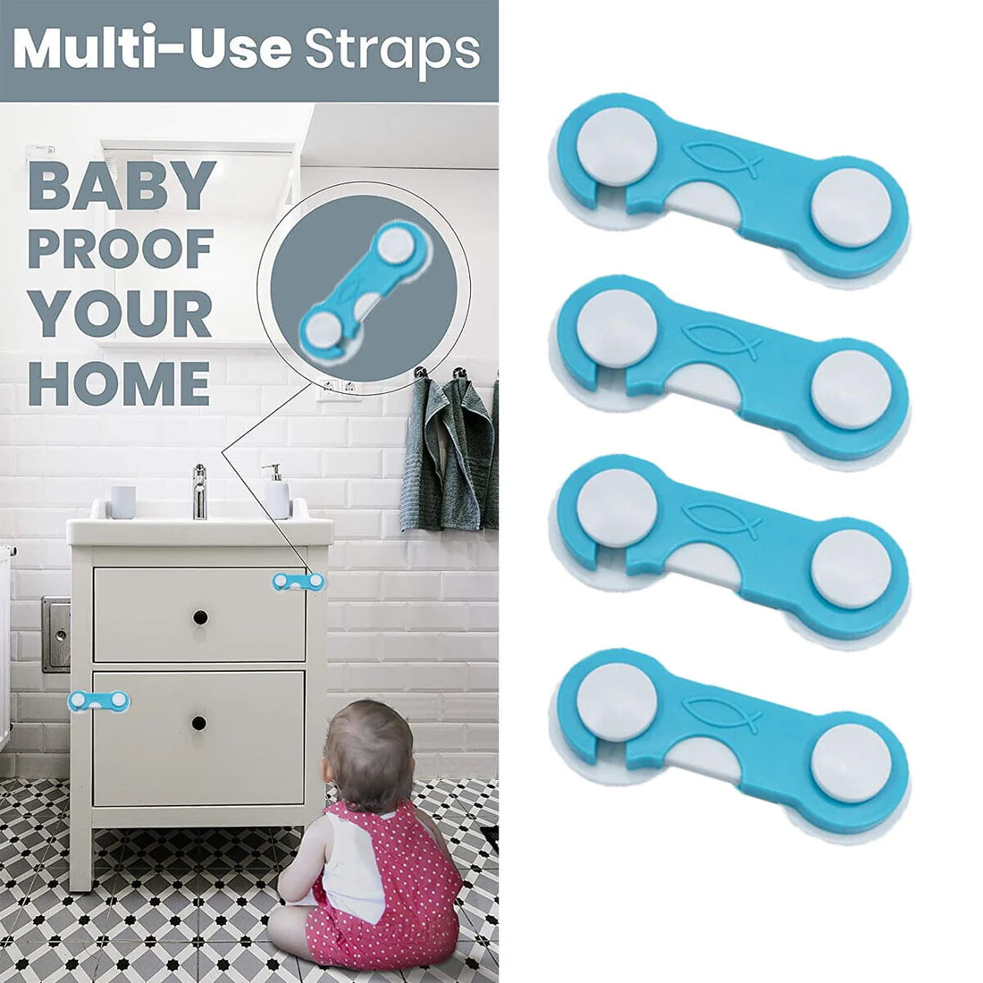 1Pcs Safety Locks for Children – Childproof Cabinet & Drawer Locks for Home Safety