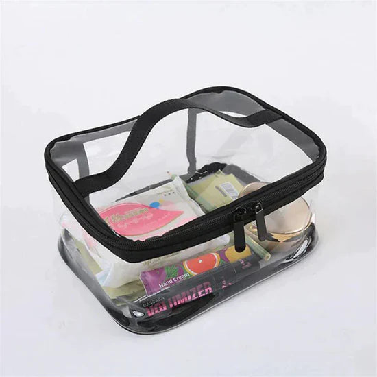 Waterproof Transparent PVC Cosmetic Storage Organizer Bag – Travel Makeup Pouch with Zipper