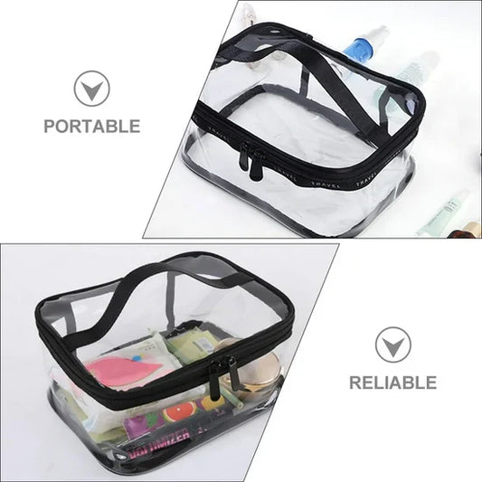 Waterproof Transparent PVC Cosmetic Storage Organizer Bag – Travel Makeup Pouch with Zipper