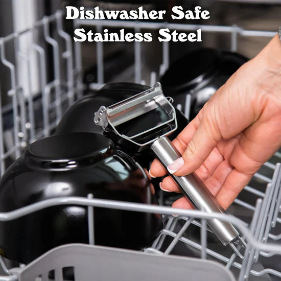 Julienne Vegetable Peeler – Stainless Steel Dual Blade Cutter for Veggies & Fruits