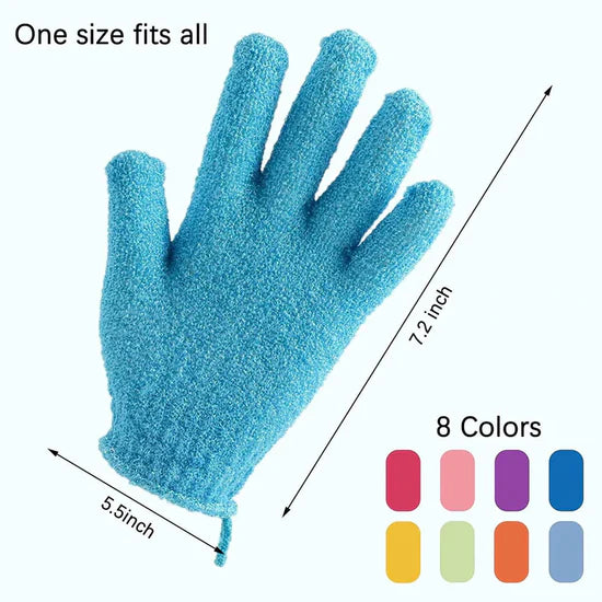1PC Bath Gloves Scrubber for Women & Men – Nylon Exfoliating Shower Glove