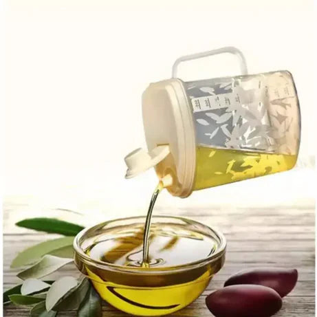 1L Oil Jug – Transparent Kitchen Oil Dispenser Bottle with Handle