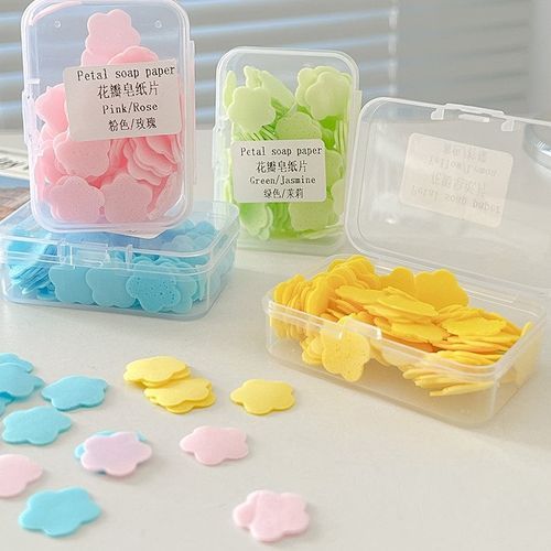 Travel Flower Soap Paper – Portable Disposable Hand Washing Sheets