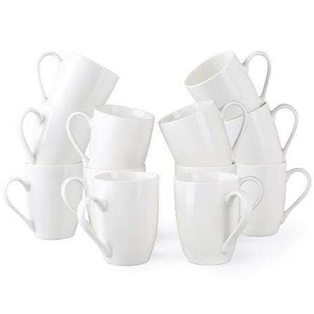 6 pack of white mugs