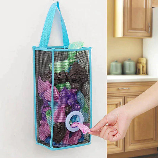 Plastic Bag & Shopper Holder for Kitchen, Bathroom & Closet – Space-Saving Hanging Organizer
