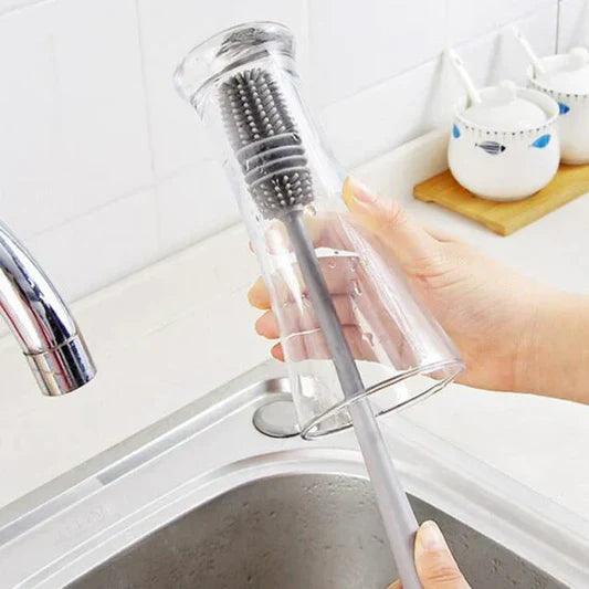 Silicone Long Cup Brush (8.5 Inch) – Flexible Bottle Cleaning Brush for Cups, Tumblers & Baby Bottles