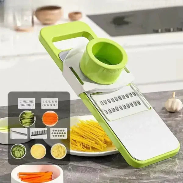 5 in 1 Vegetable Cutter with Blades – Multi-Functional Slicer, Grater & Chopper for Kitchen Use