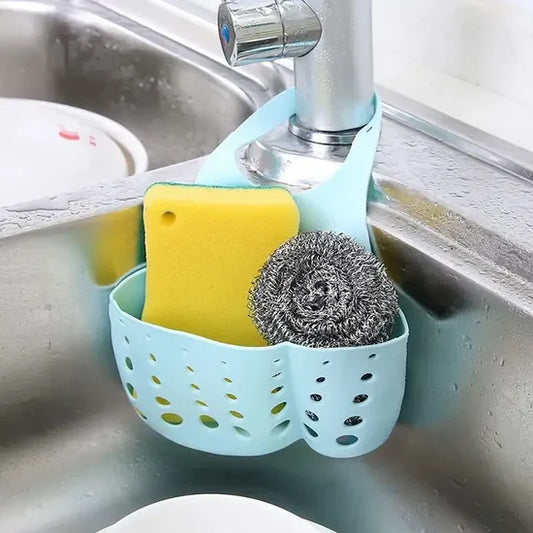 Silicone Kitchen Sink Hanging Basket – Drainable Sponge Holder & Storage Organizer