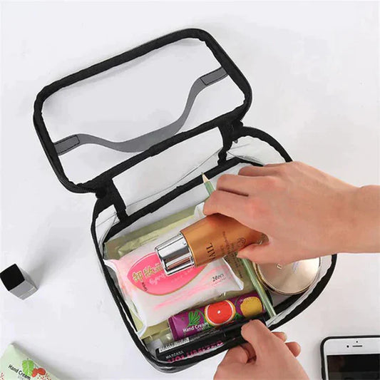 Waterproof Transparent PVC Cosmetic Storage Organizer Bag – Travel Makeup Pouch with Zipper