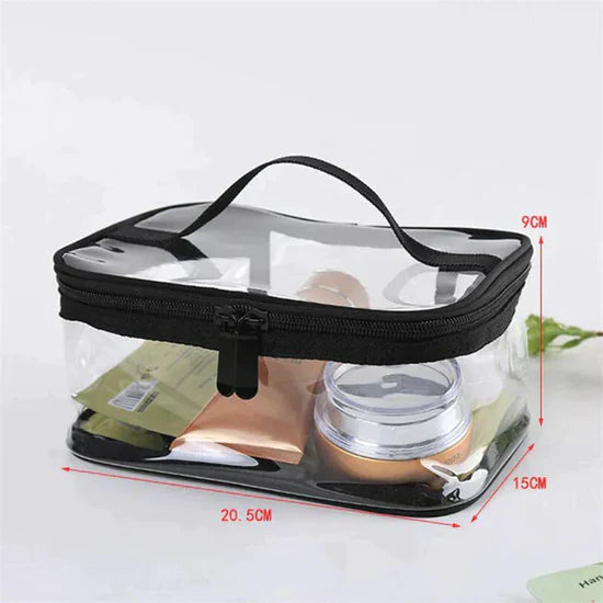 Waterproof Transparent PVC Cosmetic Storage Organizer Bag – Travel Makeup Pouch with Zipper