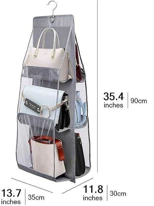 6 Pocket Bag Organizer – Compact Handbag Insert for Storage & Easy Access