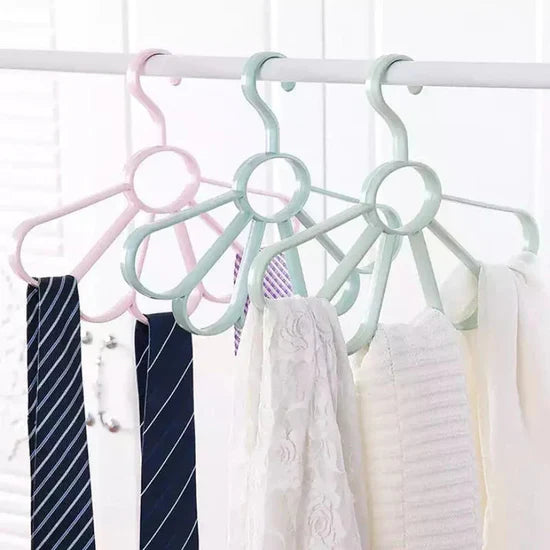 5 Ring Unique Design Multipurpose Hanger – Space-Saving Organizer for Clothes, Scarves & Accessories
