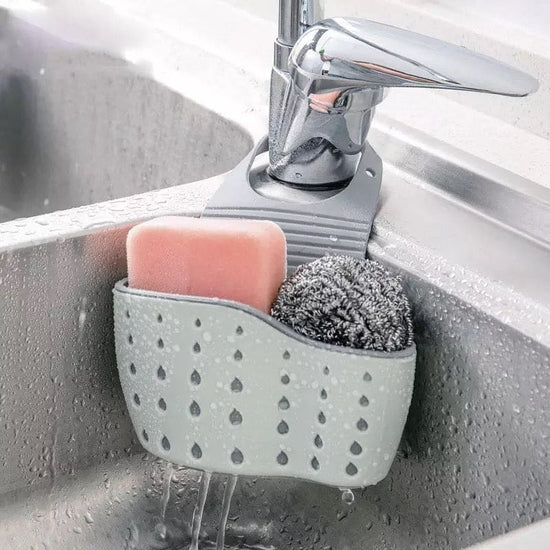 Silicone Kitchen Sink Hanging Basket – Drainable Sponge Holder & Storage Organizer