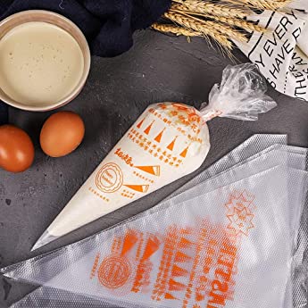 25Pcs Disposable Pastry Icing Bag Cake Decorating with All Size Nozzles