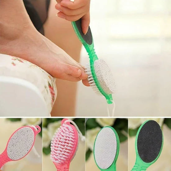 4 in 1 Foot Care Callus Brush – Pedicure Foot Scrubber for Dead Skin Removal
