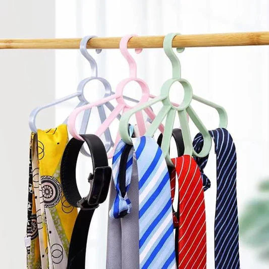 5 Ring Unique Design Multipurpose Hanger – Space-Saving Organizer for Clothes, Scarves & Accessories