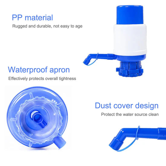 Manual Water Pump Dispenser – Hand Press Bottle Pump for 19L Water Bottles