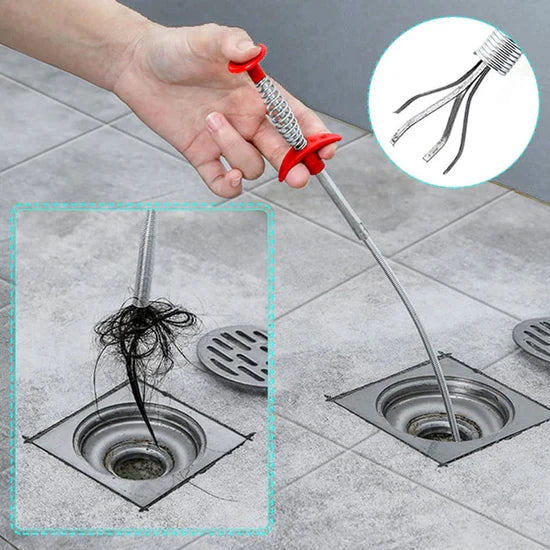 Spring Pipe Dredging Tool – Flexible Sink & Drain Clog Remover