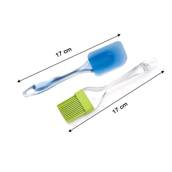 2-Pack Silicone Spatula & Brush – Heat Resistant Cooking & Baking Utensils