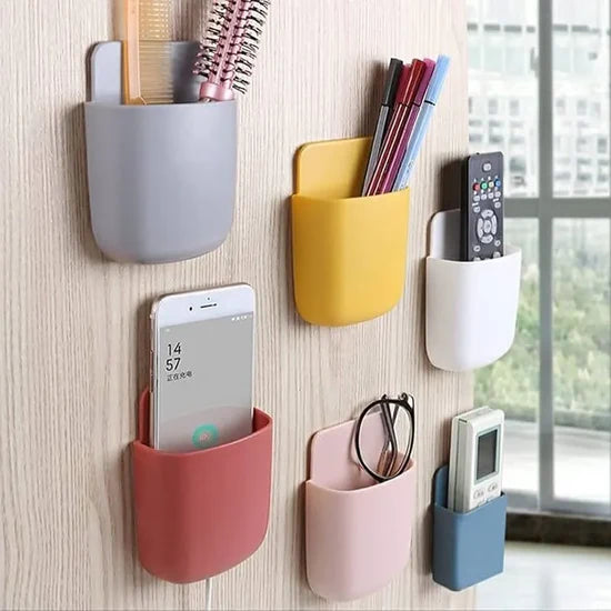 U-Shaped Wall Mounted Mobile Phone Holder – Universal Adhesive Stand for Charging & Storage