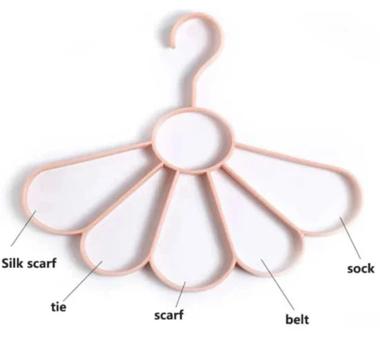 5 Ring Unique Design Multipurpose Hanger – Space-Saving Organizer for Clothes, Scarves & Accessories